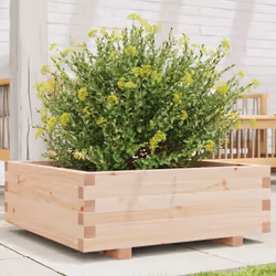 vidaXL Garden Planter 70x70x26.5 cm Solid Wood Pine