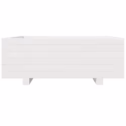 vidaXL Garden Planter White 70x70x26.5 cm Solid Wood Pine - Additional view 4