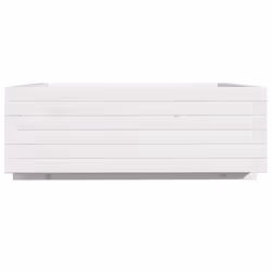 vidaXL Garden Planter White 70x70x26.5 cm Solid Wood Pine - Additional view 5
