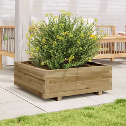 vidaXL Garden Planter 70x70x26.5 cm Impregnated Wood Pine
