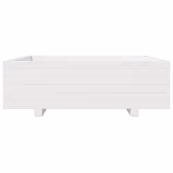 vidaXL Garden Planter Outdoor Flower Pot Planter Pot White Solid Wood Pine - Additional view 4