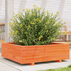 vidaXL Garden Planter Outdoor Flower Pot Planter Pot Wax Brown Solid Wood Pine