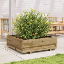 vidaXL Garden Planter Outdoor Flower Pot Planter Pot Impregnated Wood Pine - Additional view 2