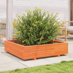 vidaXL Garden Planter Outdoor Flower Pot Planter Pot Wax Brown Solid Wood Pine