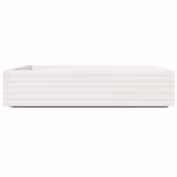 vidaXL Garden Planter Outdoor Flower Pot Planter Pot White Solid Wood Pine - Additional view 5