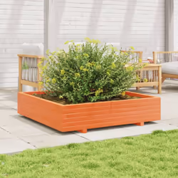 vidaXL Garden Planter Outdoor Flower Pot Planter Pot Wax Brown Solid Wood Pine