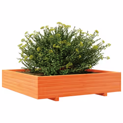 vidaXL Garden Planter Outdoor Flower Pot Planter Pot Wax Brown Solid Wood Pine