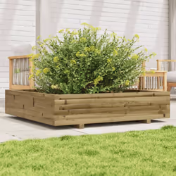 vidaXL Garden Planter Outdoor Flower Pot Planter Pot Impregnated Wood Pine - Additional view 2