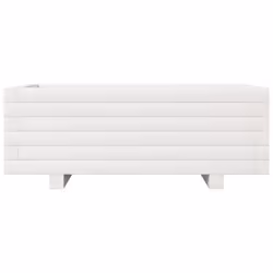 vidaXL Garden Planter Outdoor Flower Pot Planter Pot White Solid Wood Pine - Additional view 4