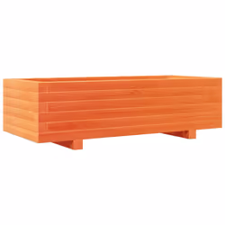 vidaXL Garden Planter Outdoor Flower Pot Planter Pot Wax Brown Solid Wood Pine - wax brown, 90 x 40 x 26.5 cm - Additional view 6