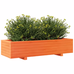 vidaXL Garden Planter Wax Brown 110x40x26.5 cm Solid Wood Pine