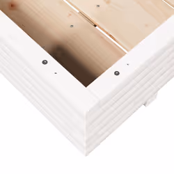 vidaXL Garden Planter Outdoor Flower Pot Planter Pot Wax Brown Solid Wood Pine - white, 90 x 60 x 26.5 cm - Additional view 7