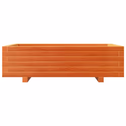 vidaXL Garden Planter Outdoor Flower Pot Planter Pot Wax Brown Solid Wood Pine - wax brown, 90 x 60 x 26.5 cm - Additional view 4