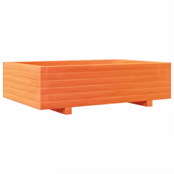vidaXL Garden Planter Outdoor Flower Pot Planter Pot Wax Brown Solid Wood Pine - wax brown, 90 x 60 x 26.5 cm - Additional view 6
