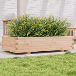 vidaXL Garden Planter 110x60x26.5 cm Solid Wood Pine