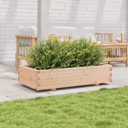 vidaXL Garden Planter 110x60x26.5 cm Solid Wood Pine