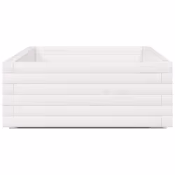 vidaXL Garden Planter White 110x60x26.5 cm Solid Wood Pine - Additional view 5