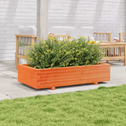 vidaXL Garden Planter Wax Brown 110x60x26.5 cm Solid Wood Pine