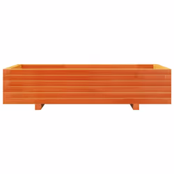 vidaXL Garden Planter Wax Brown 110x60x26.5 cm Solid Wood Pine - Additional view 4