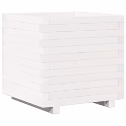vidaXL Garden Planter Outdoor Flower Pot Planter Pot White Solid Wood Pine - Additional view 6