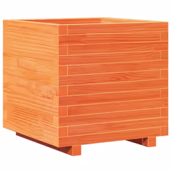 vidaXL Garden Planter Outdoor Flower Pot Planter Pot Wax Brown Solid Wood Pine - Additional view 6