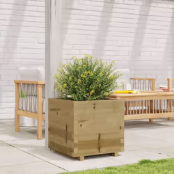 vidaXL Garden Planter Outdoor Flower Pot Planter Pot Impregnated Wood Pine - Additional view 2