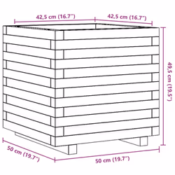 vidaXL Garden Planter Outdoor Flower Pot Planter Pot Impregnated Wood Pine - Additional view 3