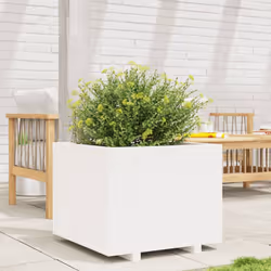 vidaXL Garden Planter Outdoor Flower Pot Planter Pot White Solid Wood Pine - Additional view 2