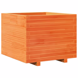 vidaXL Garden Planter Outdoor Flower Pot Planter Pot Wax Brown Solid Wood Pine