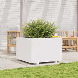 vidaXL Garden Planter Outdoor Flower Pot Planter Pot White Solid Wood Pine - Additional view 2