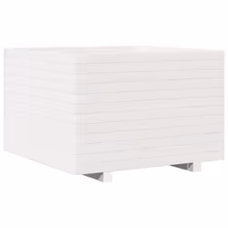 vidaXL Garden Planter Outdoor Flower Pot Planter Pot White Solid Wood Pine - Additional view 6