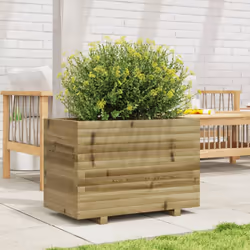 vidaXL Garden Planter Outdoor Flower Pot Planter Pot Impregnated Wood Pine - Additional view 2