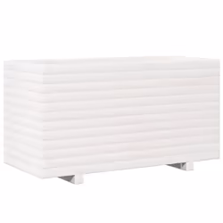 vidaXL Garden Planter Outdoor Flower Pot Planter Pot White Solid Wood Pine - Additional view 6