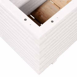 vidaXL Garden Planter Outdoor Flower Pot Planter Pot White Solid Wood Pine - Additional view 7
