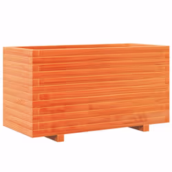 vidaXL Garden Planter Outdoor Flower Pot Planter Pot Wax Brown Solid Wood Pine - Additional view 6