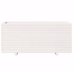 vidaXL Garden Planter Outdoor Flower Pot Planter Pot White Solid Wood Pine - Additional view 4