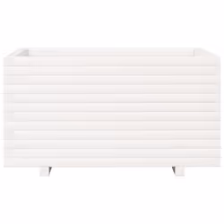 vidaXL Garden Planter Outdoor Flower Pot Planter Pot White Solid Wood Pine - Additional view 4