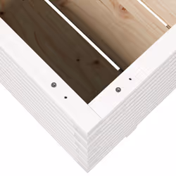 vidaXL Garden Planter Outdoor Flower Pot Planter Pot White Solid Wood Pine - Additional view 7