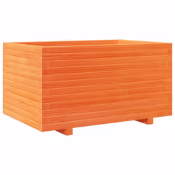 vidaXL Garden Planter Outdoor Flower Pot Planter Pot Wax Brown Solid Wood Pine - Additional view 6