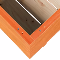 vidaXL Garden Planter Outdoor Flower Pot Planter Pot Wax Brown Solid Wood Pine - Additional view 7