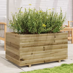 vidaXL Garden Planter Outdoor Flower Pot Planter Pot Impregnated Wood Pine - Additional view 2