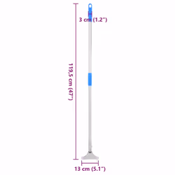 vidaXLÂ Floor Squeegee Handle Long Handle Floor Squeegee Pole Steel and Plastic - Additional view 4