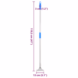 vidaXLÂ Floor Squeegee Handles Long Handle Squeegee Pole 5 pcs Steel & Plastic - Additional view 5