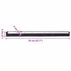 vidaXL Floor Squeegee Head Replacement Squeegee Wiper Head Steel and Rubber - Additional view 4