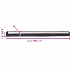 vidaXL Floor Squeegee Heads Floor Squeegee Wiper Head 5 pcs Steel and Rubber - Additional view 5