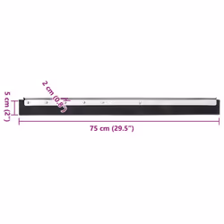 vidaXL Floor Squeegee Head Replacement Squeegee Wiper Head Steel and Rubber - Additional view 4