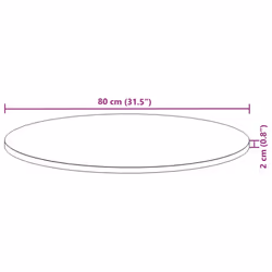 vidaXL Table Top Replacement Desktop Dining Table Top Round Solid Wood Acacia