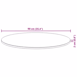 vidaXL Table Top Replacement Desktop Dining Table Top Round Solid Wood Acacia