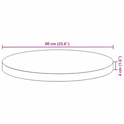 vidaXL Table Top Replacement Desktop Dining Table Top Round Solid Wood Acacia - Additional view 8