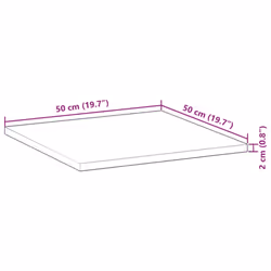 vidaXL Table Top Replacement Desktop Dining Table Top Square Solid Wood Acacia - Additional view 3